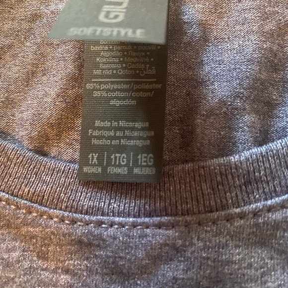 New Softstyle Heather Gray T-Shirt with US Air Force aviation theme. Size 1X - Picture 6 of 9